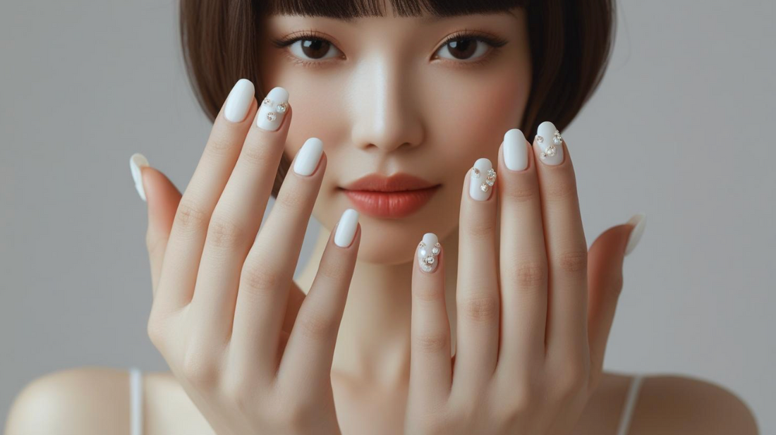 short white nails