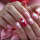 pink heart nail designs