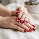 red and white french tip nails