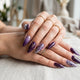 purple stiletto nails designs