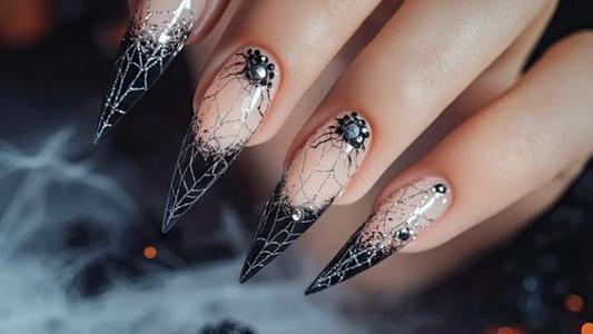 elegant halloween nails