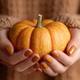orange halloween nails