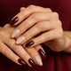 wedding nails for burgundy dress