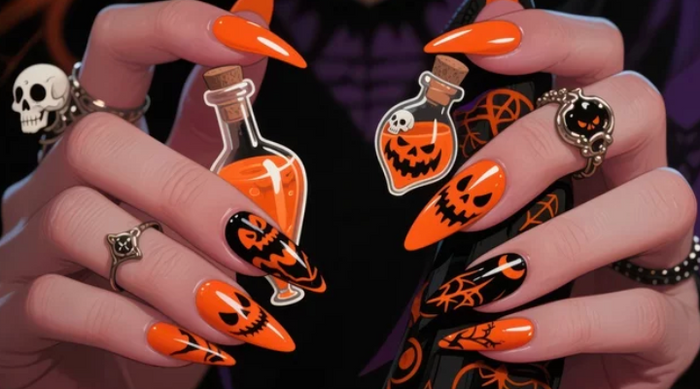 classy halloween nails