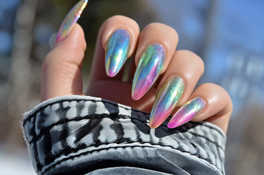 summer chrome nail designs