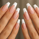 french tip coffin nail designs