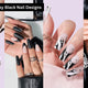 13 Elegant Classy Black Nail Designs: Press on Nails Ideas