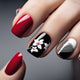 red and white nail designs