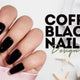 coffin black nail designs