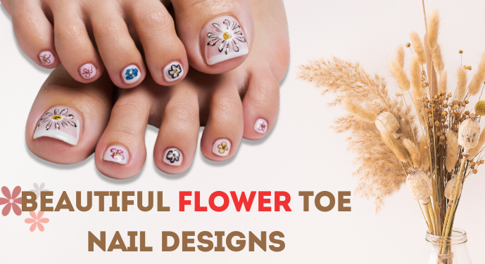flower toe nail designs