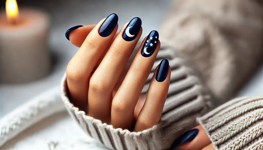 moon and star nail designs