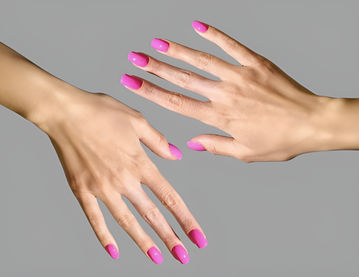 neon pink nail designs