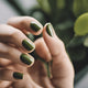 olive green nail designs