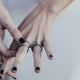black nails for prom