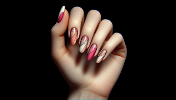 pink and white nail designs