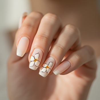 plumeria nail ideas