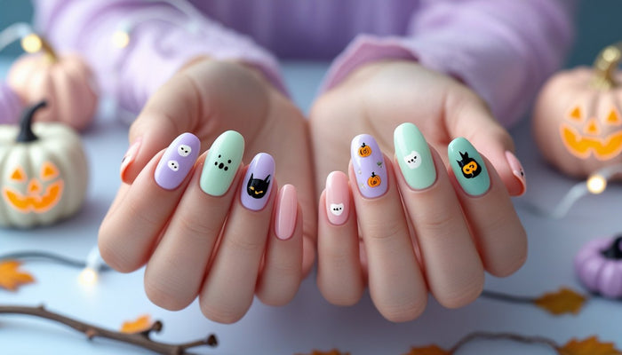 pastel halloween nails