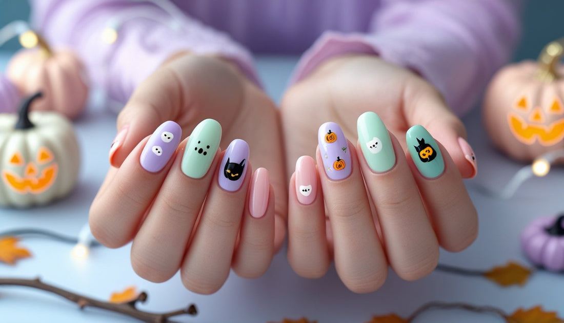 pastel halloween nails