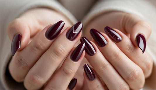 burgundy nail designs