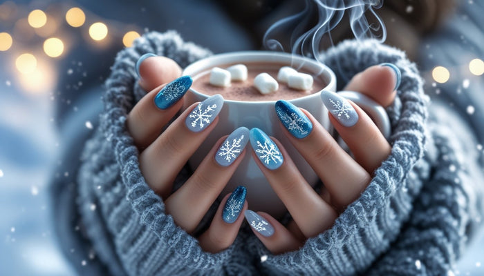 winter acrylic nails ideas