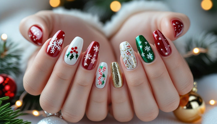 winter holiday nail designs