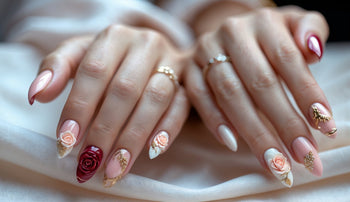 rose nail design
