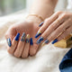 Blue and Gold Nail Designs