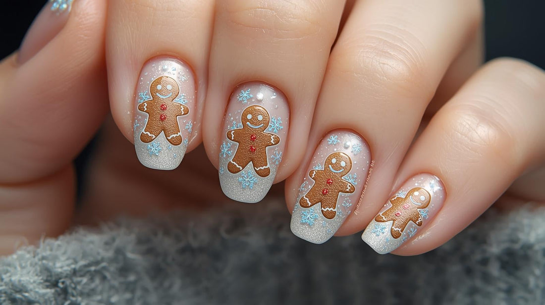 Christmas Gingerbread Nails