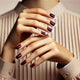 wine red nails
