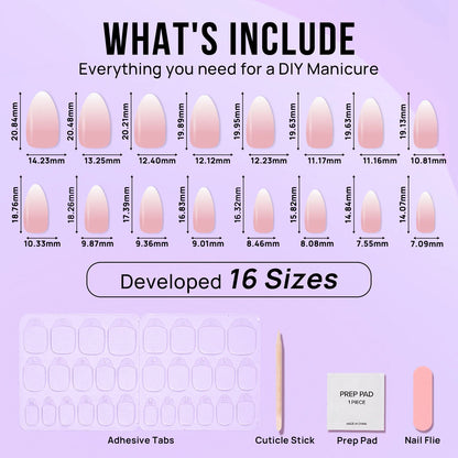 Ongles d’amande crème vanille - Appuyez sur les ongles