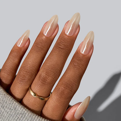 Glazed Donut Almond Nails - Soft Gel Press On