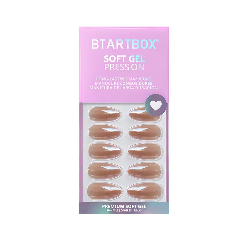 Chocolate Glazed Donut Almond Nails press-on nails