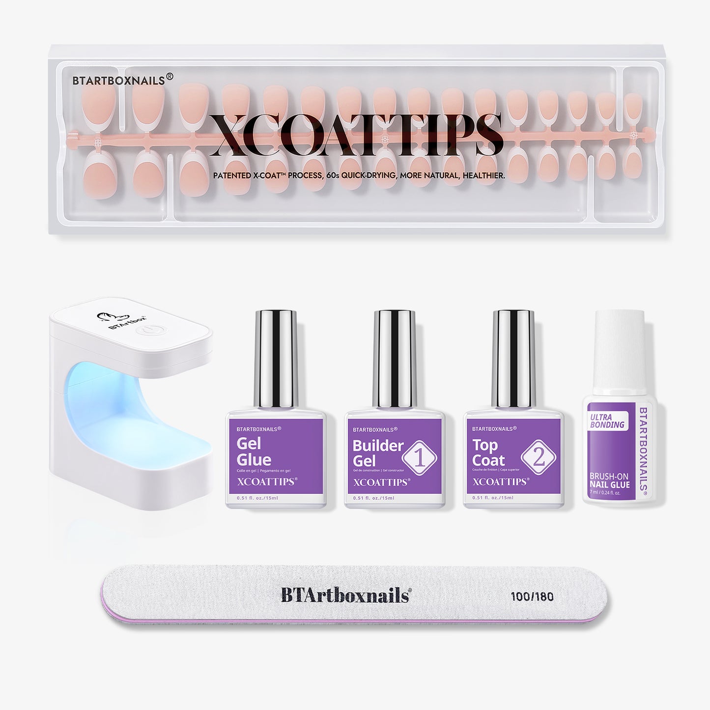 XCOATTIPS® French Kit - Extra Short Almond