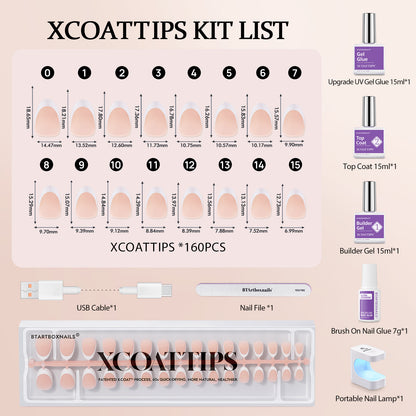 XCOATTIPS® French Kit - Extra Short Almond