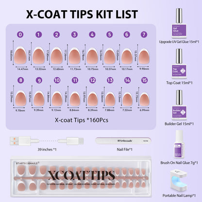 XCOATTIPS® French Kit - Extra Short Almond