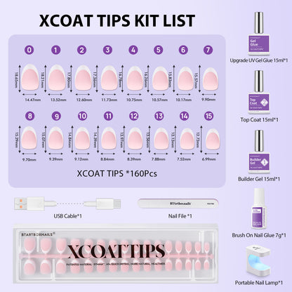 XCOATTIPS® French Kit - Extra Short Almond
