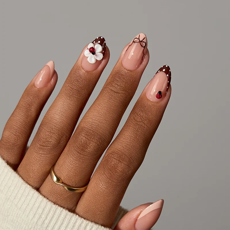 XCOATTIPS® French - Peach Short Almond Pastel Tips