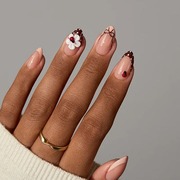 XCOATTIPS® French - Peach Short Almond Pastel Tips