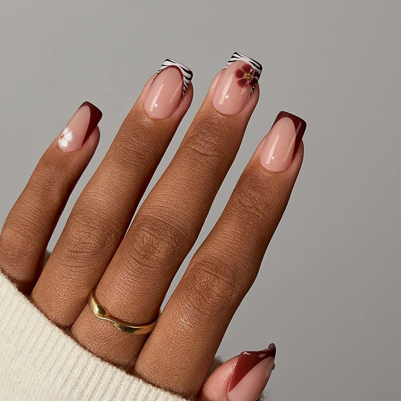 XCOATTIPS® French - Peach Short Square Pastel Tips