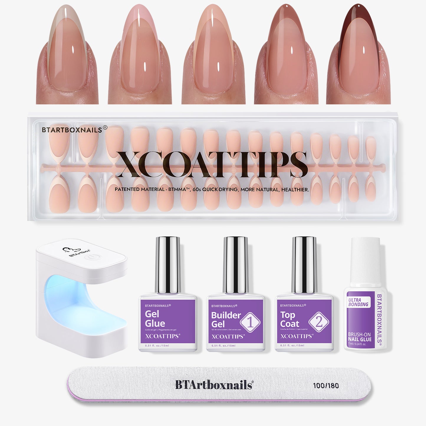 XCOATTIPS® Pastel French Kit - Almond