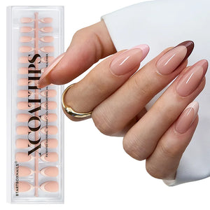 Brown Almond French Tips