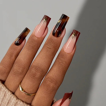 XCOATTIPS® French - Peach Long Square Pastel Tips