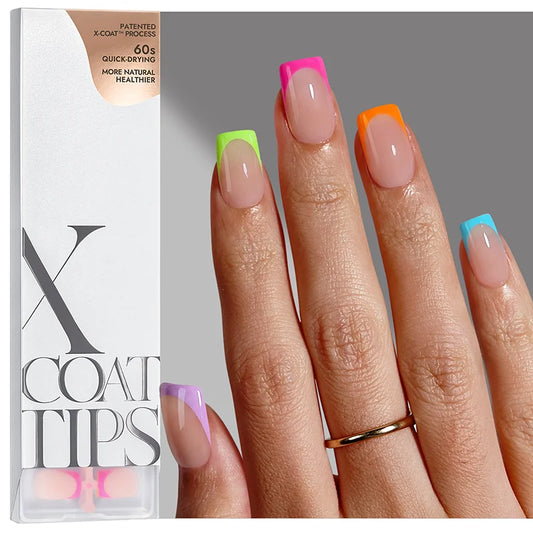 XCOATTIPS® French - Short Square Brighter Pastel Tips