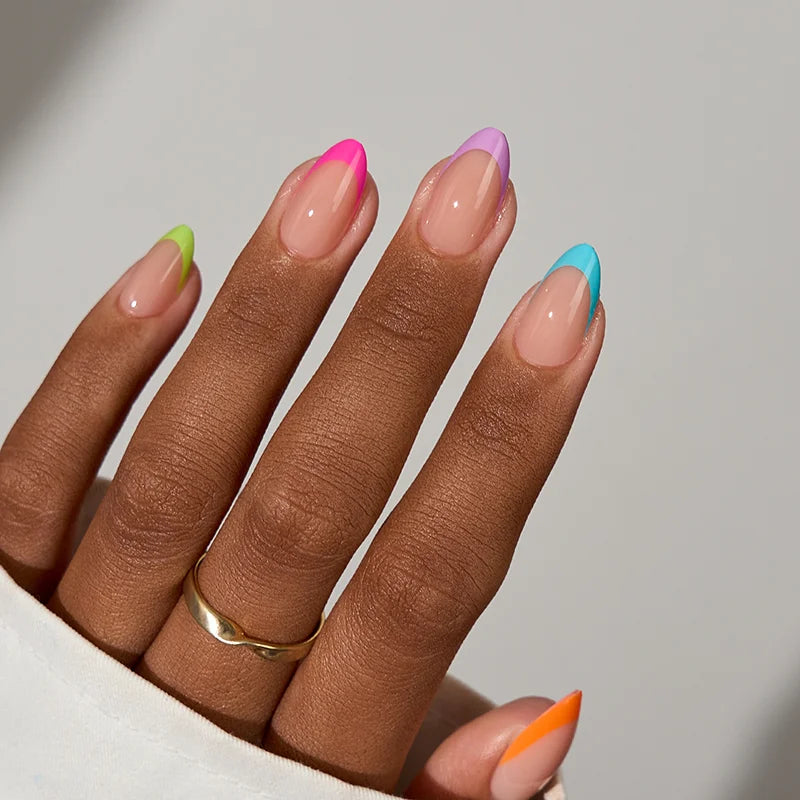 XCOATTIPS® French - Short Almond Brighter Pastel Tips