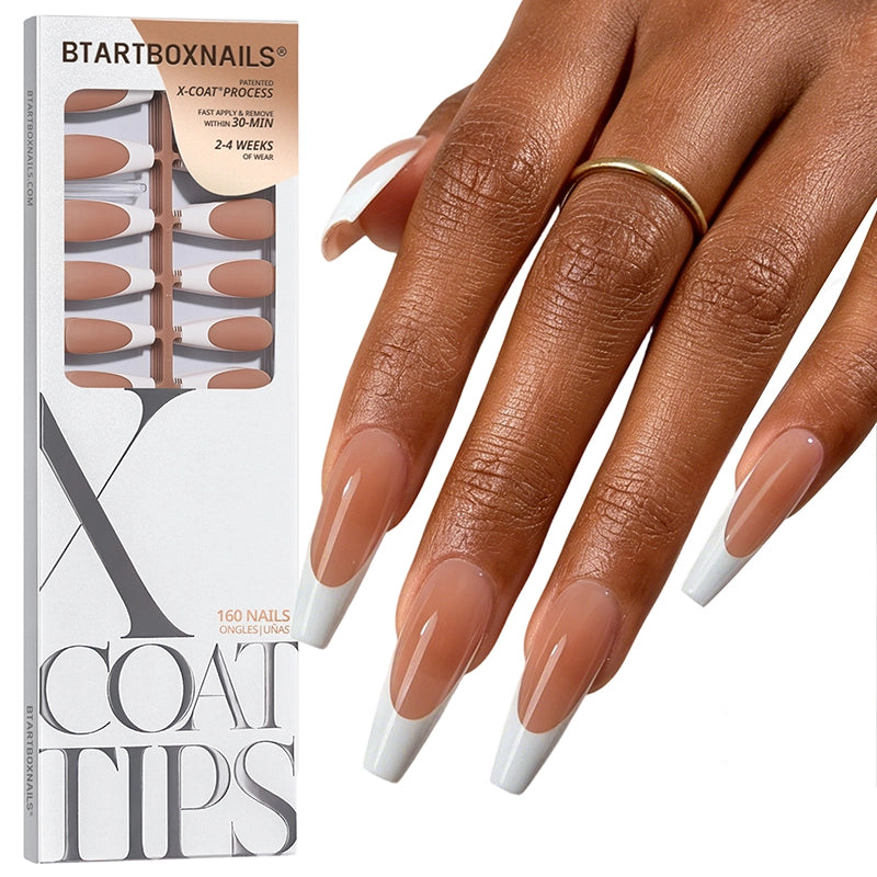 XCOATTIPS® French - Extra Long Ballerina White Tips