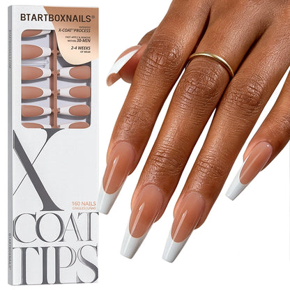 XCOATTIPS® French - Extra Long Ballerina White Tips