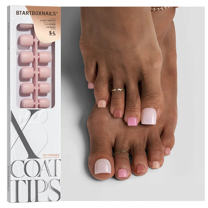 XCOATTIPS® Bare Toe Nail - Mixed Shades Square
