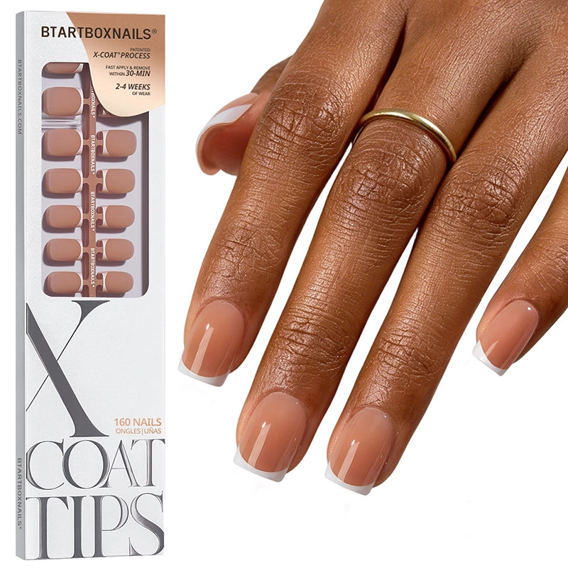 XCOATTIPS® Modern French - Extra Short Square White Tips
