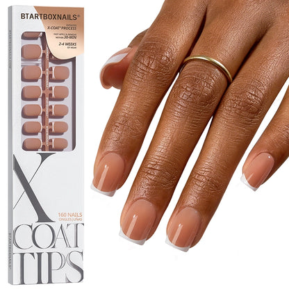 XCOATTIPS® Modern French - Extra Short Square White Tips