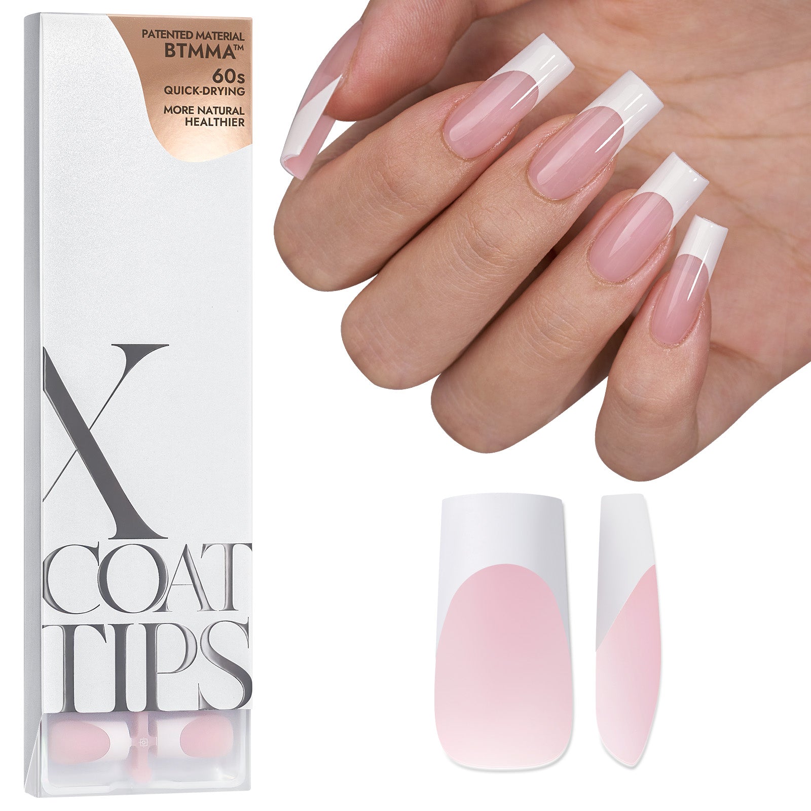 XCOATTIPS® French - Long Square – BTArtbox Nails